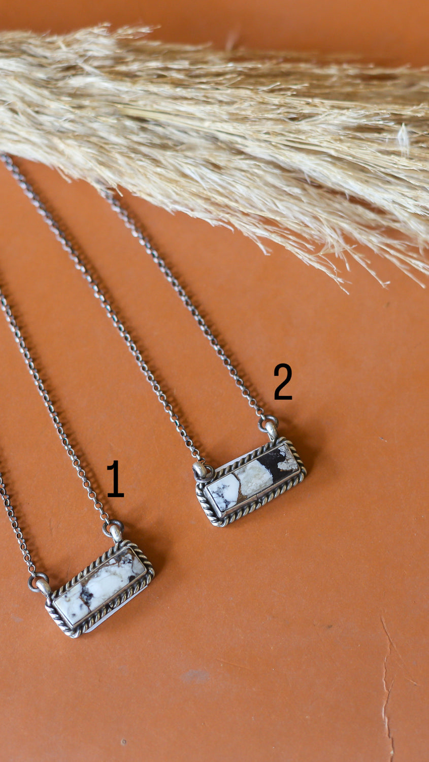 White Buffalo Everyday Bar Necklace