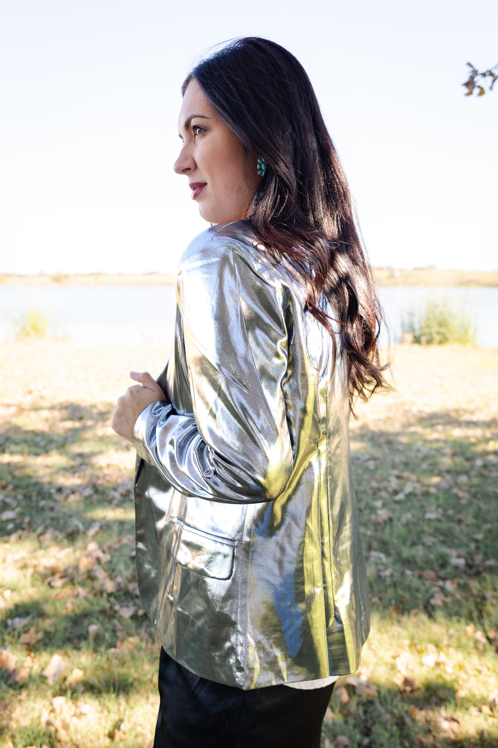 Babe Blazer Silver Metallic