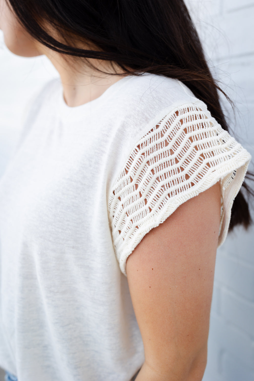 Birch Crochet Sleeve Top