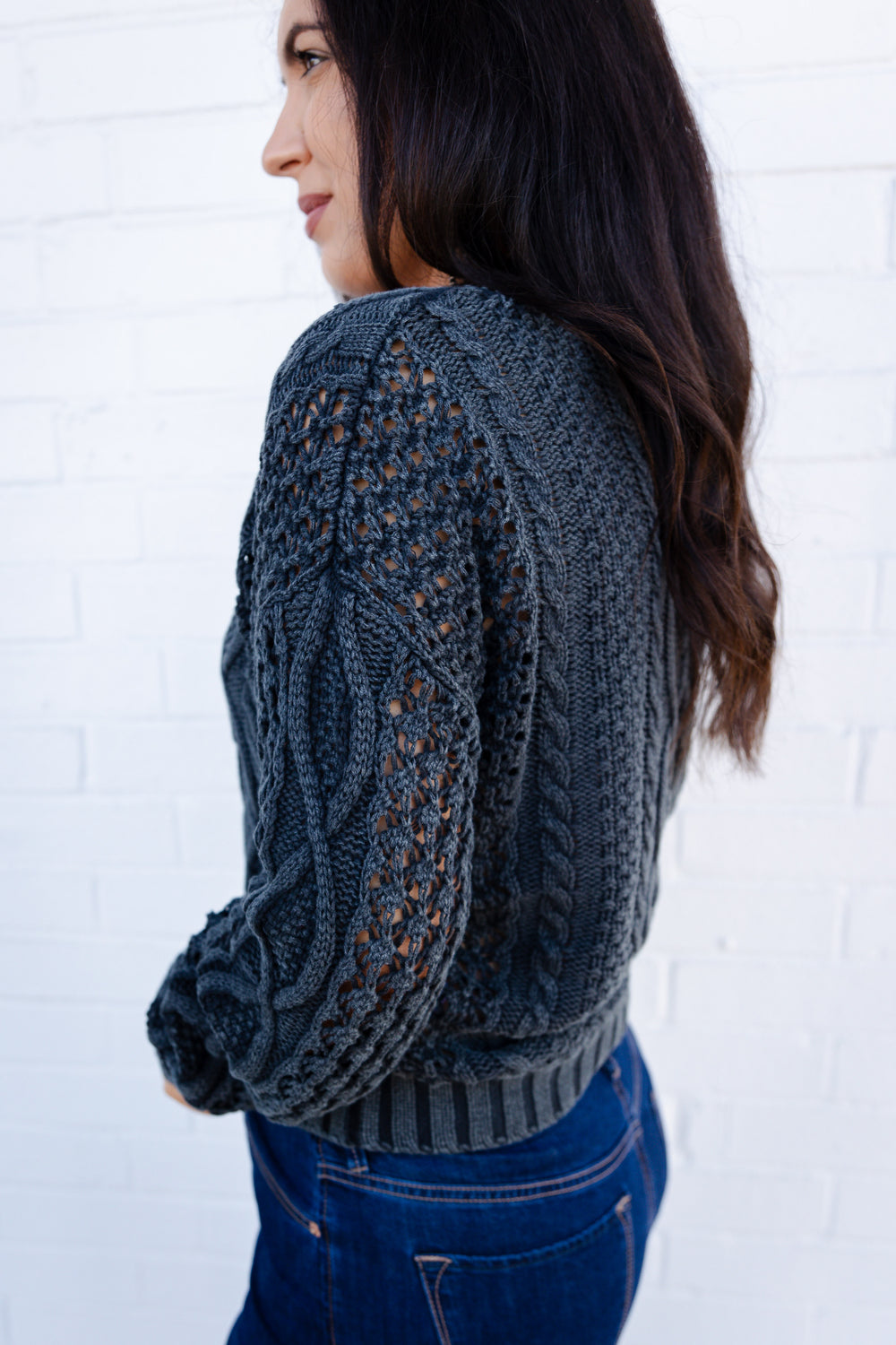 Black Cable Knit Sweater