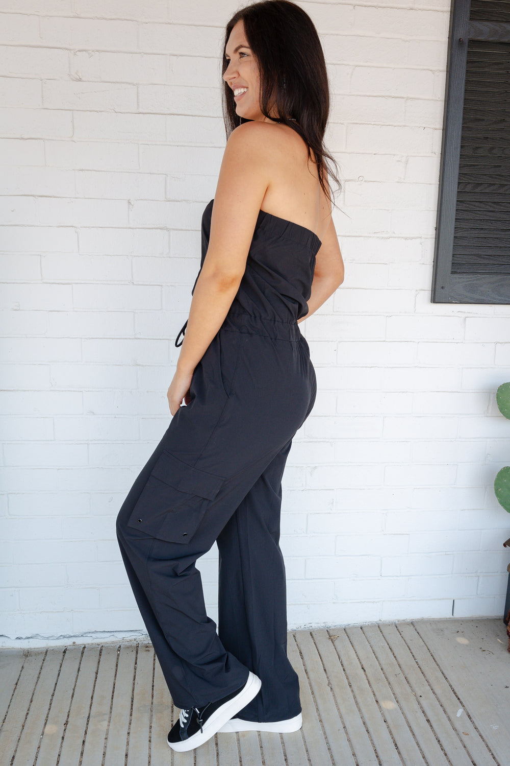 Black Cargo Jumpsuit