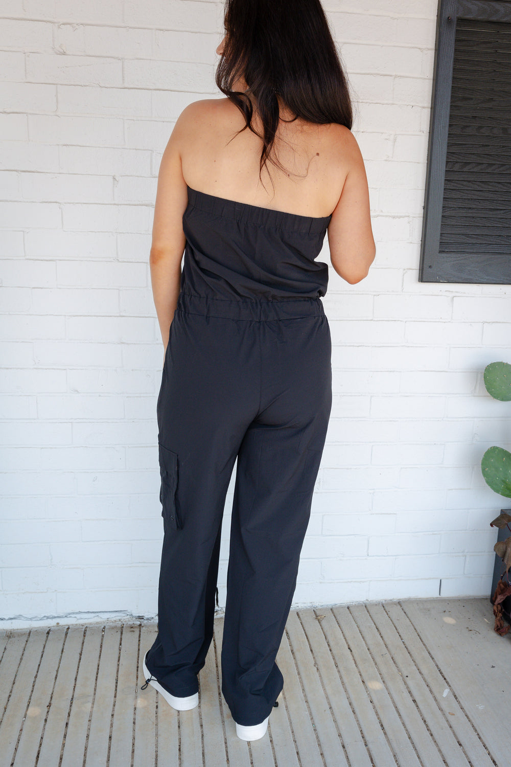 Black Cargo Jumpsuit