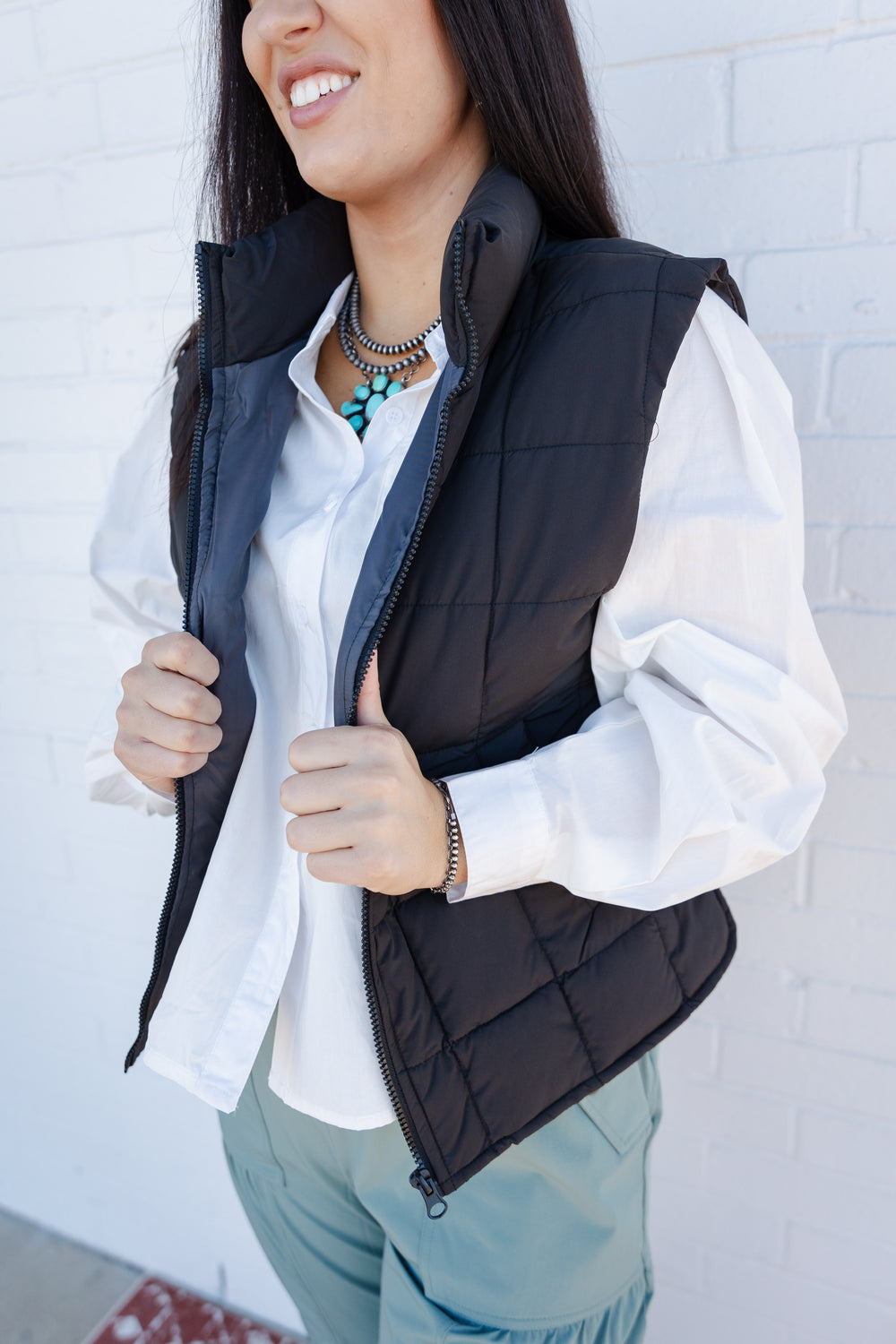 Black Puffer Vest