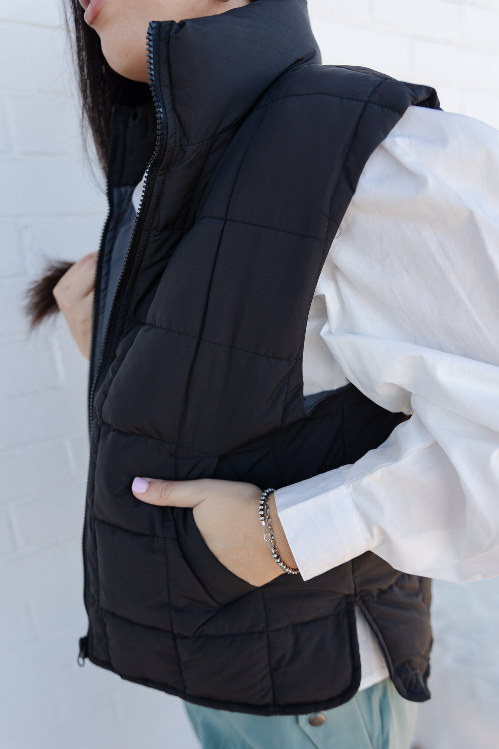 Black Puffer Vest