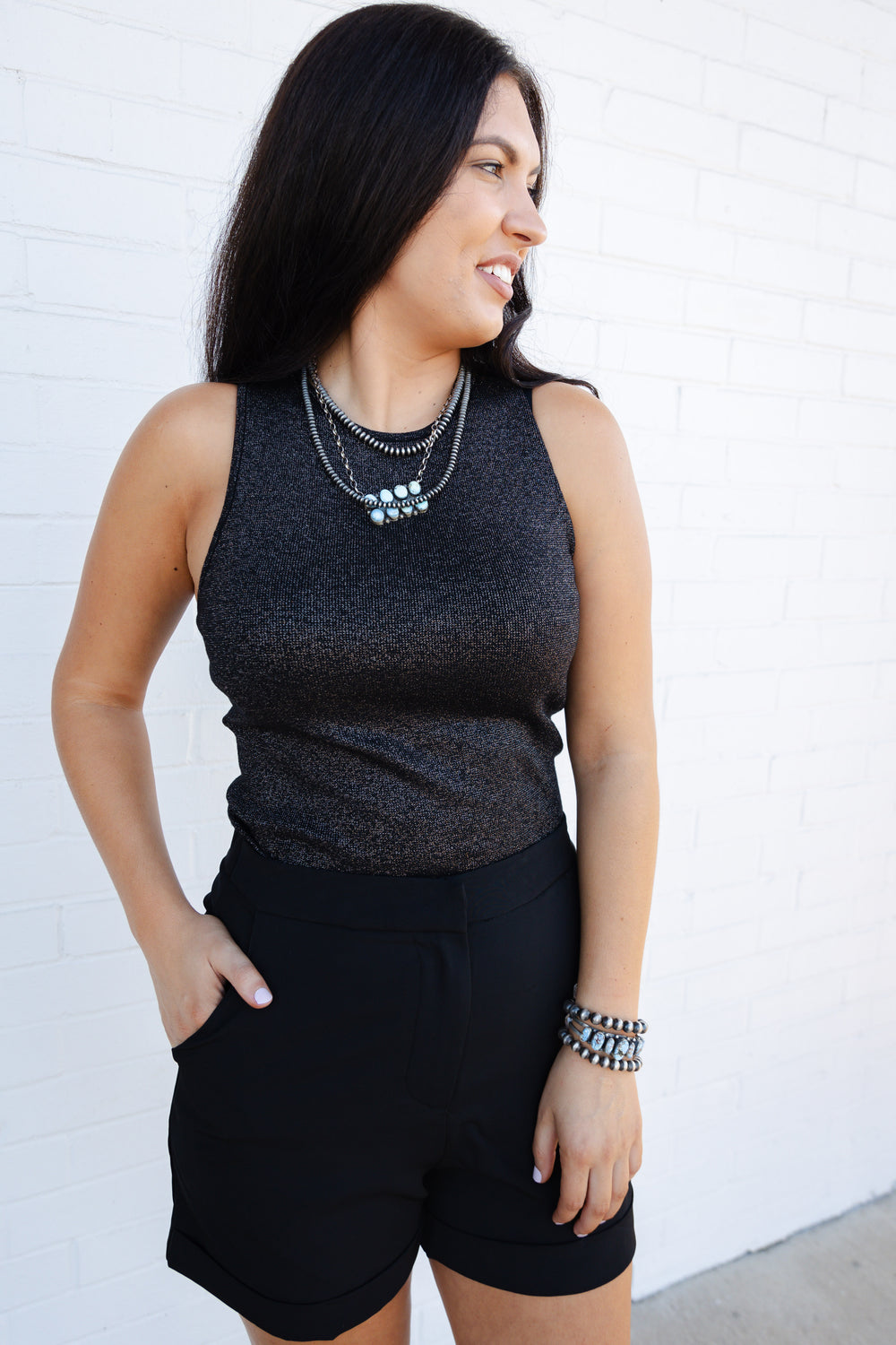 Black Shimmer Tank