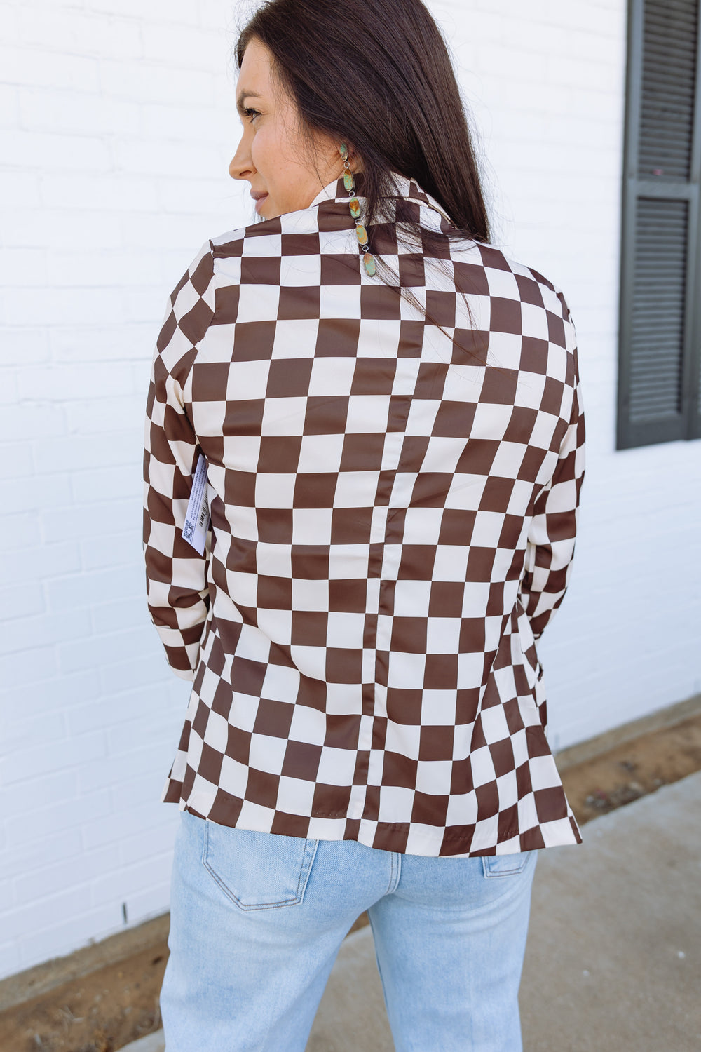 Brown Checkered Blazer