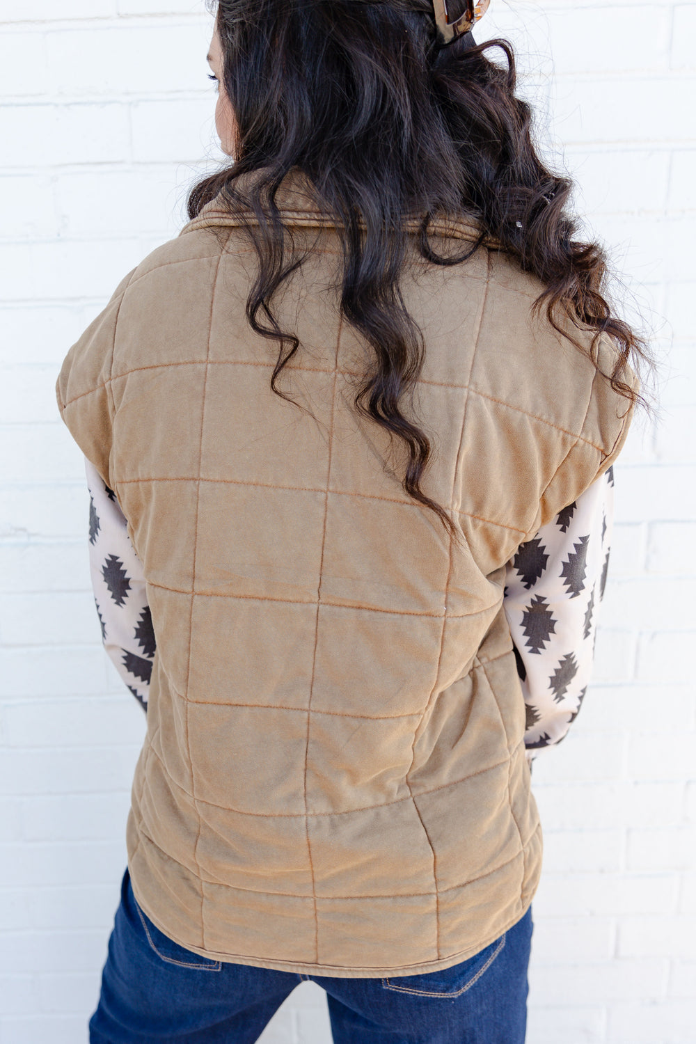 Brown Quilted Vest