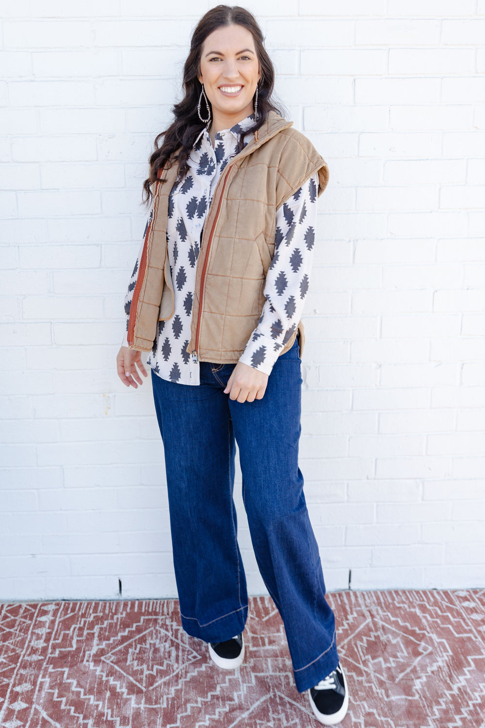 Brown Quilted Vest