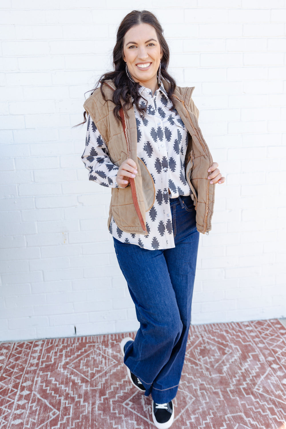 Brown Quilted Vest