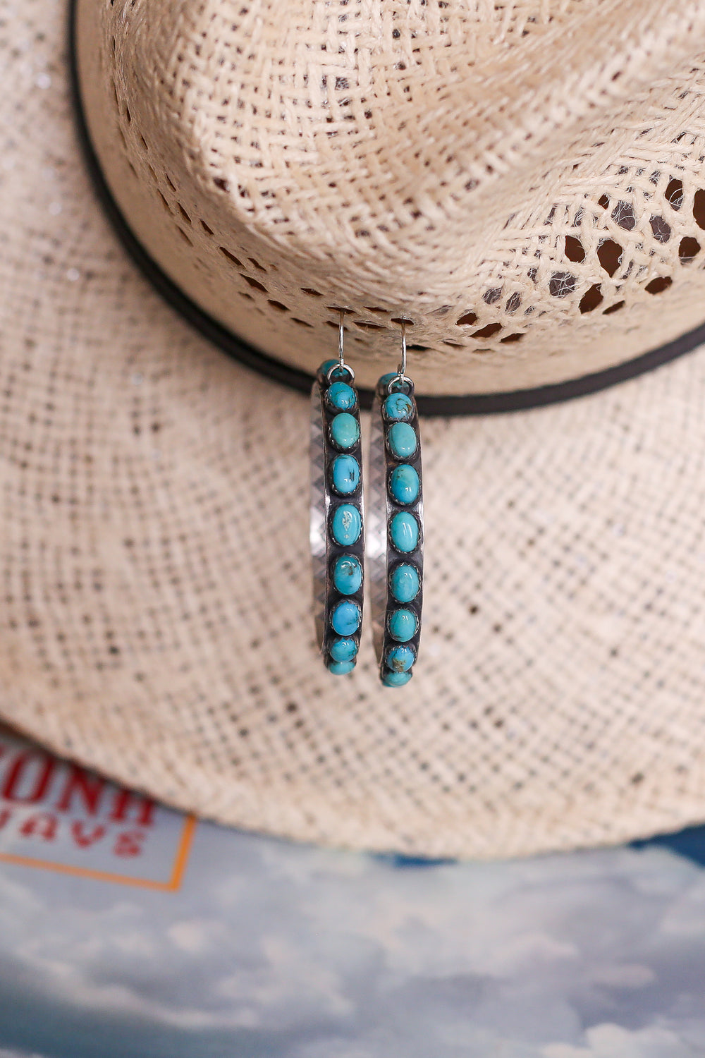 Billings Turquoise Hoop Earrings