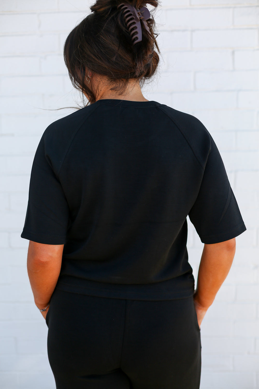 Black Caxton Soft Drape Tee