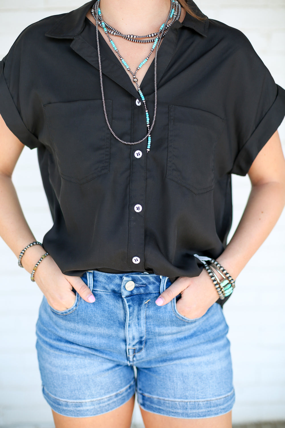 Black Easy Days Blouse