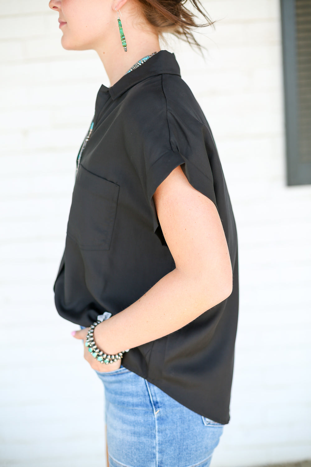 Black Easy Days Blouse