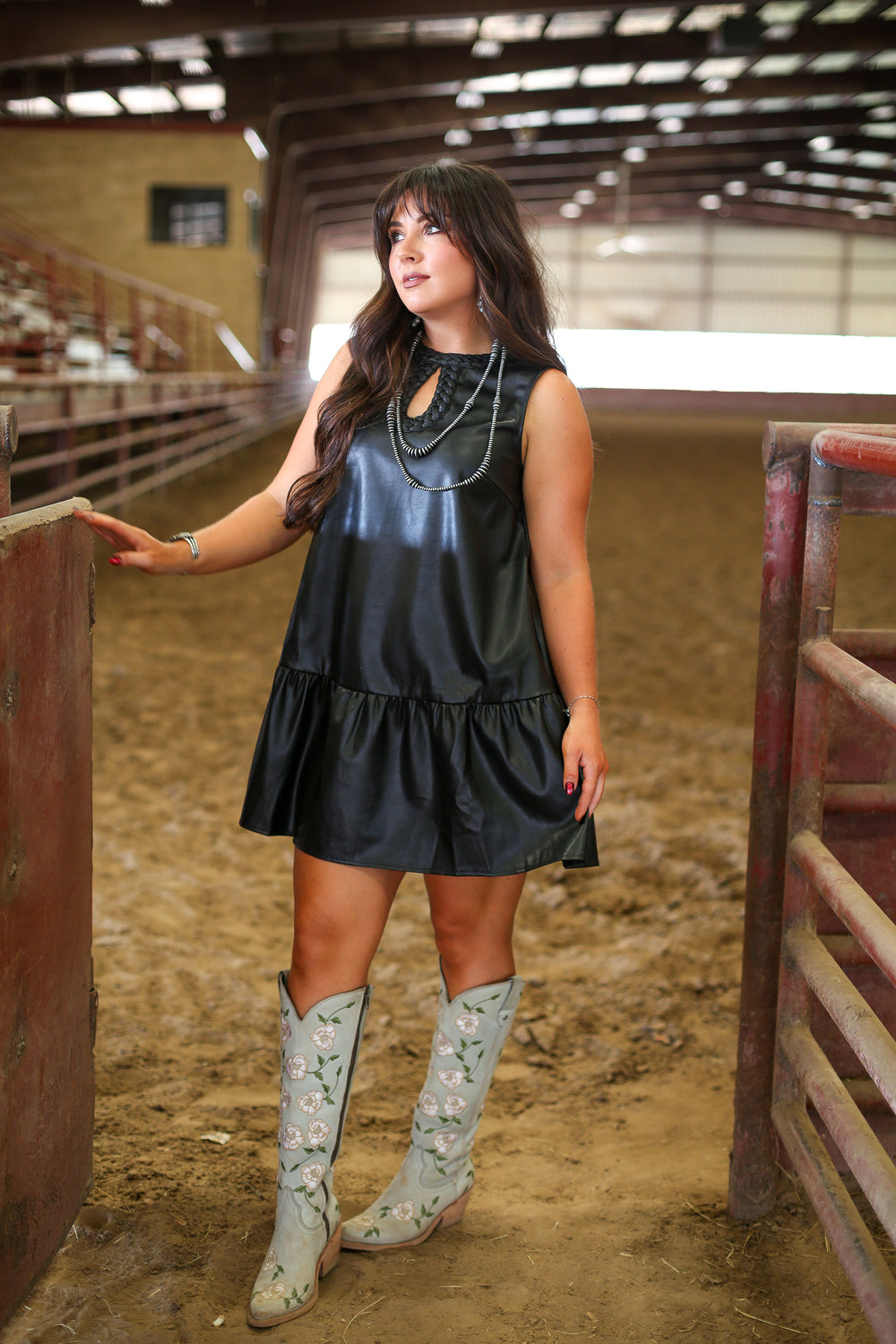 Black Lariat Mini Dress