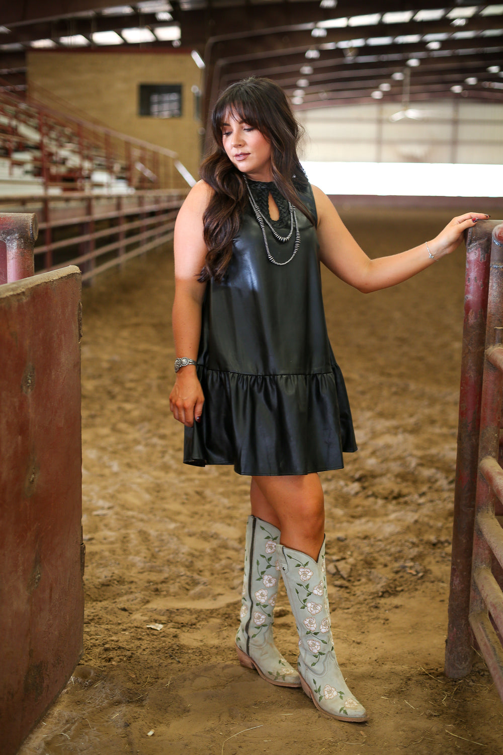 Black Lariat Mini Dress