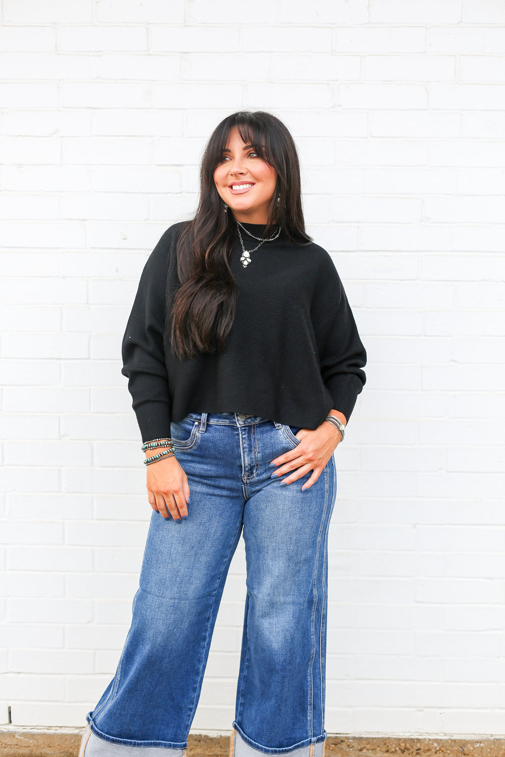 Black Long Sleeve Top