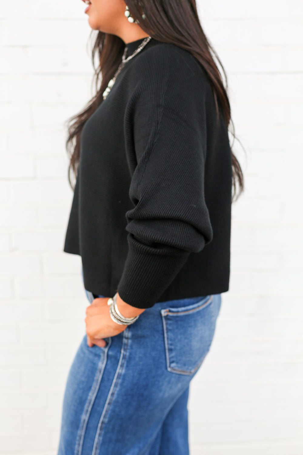 Black Long Sleeve Top