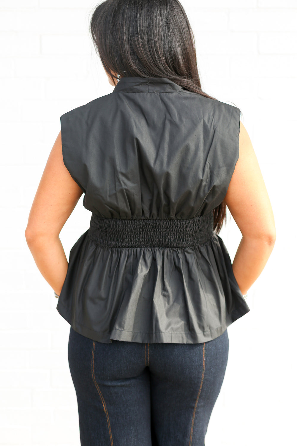 Black Timberline Sleeveless Blouse