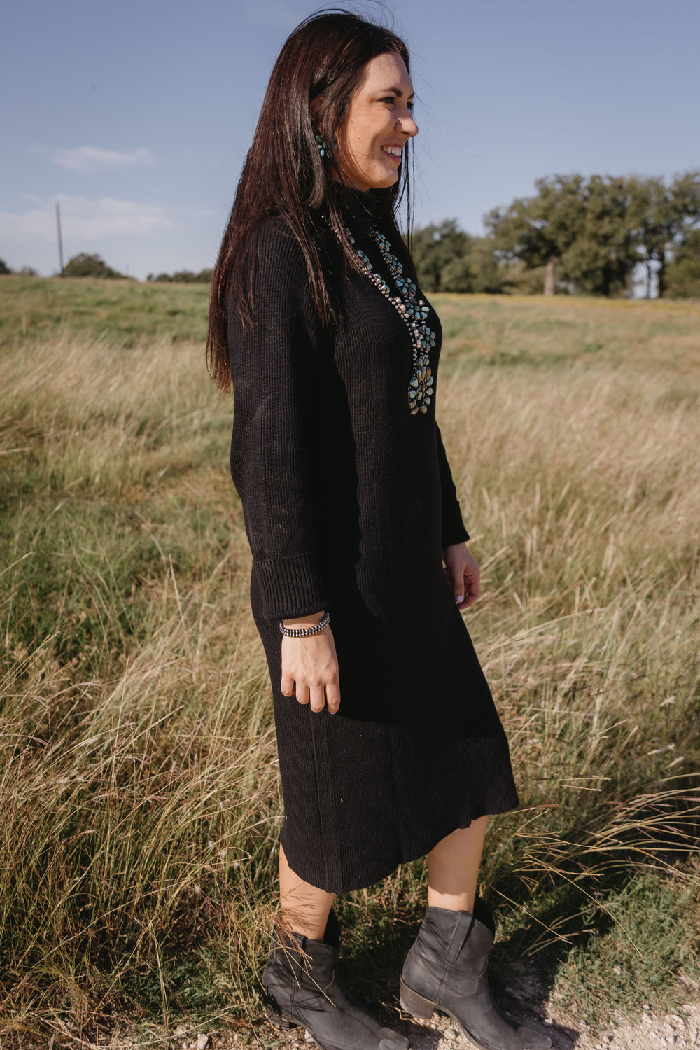 Black Turtleneck Sweater Dress