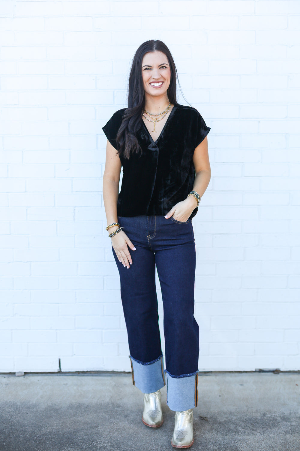 Black Velvet Kristen Blouse