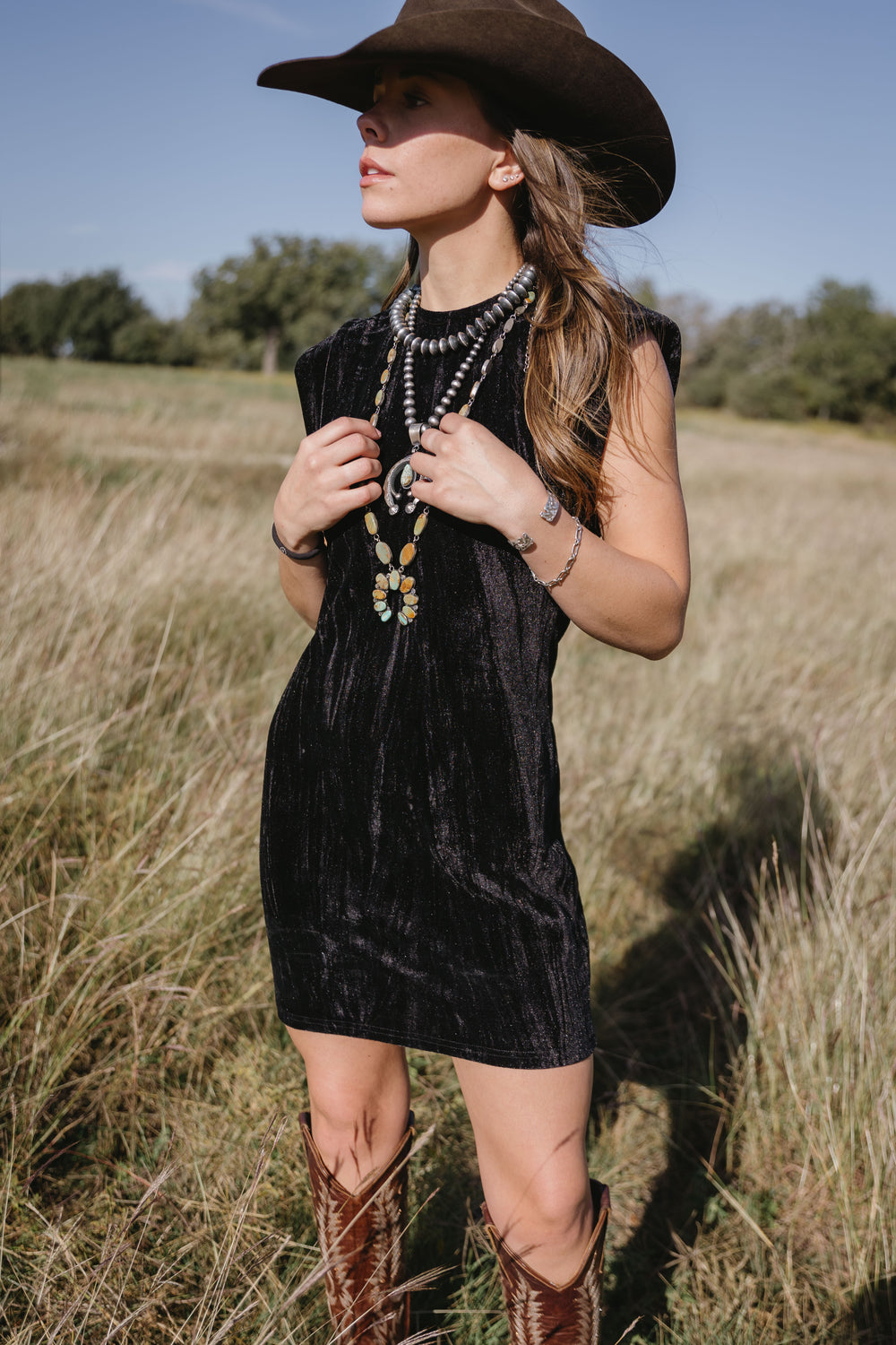 Black Velvet Mini Dress