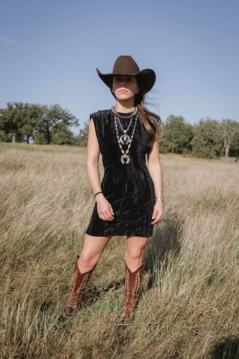 Black Velvet Mini Dress