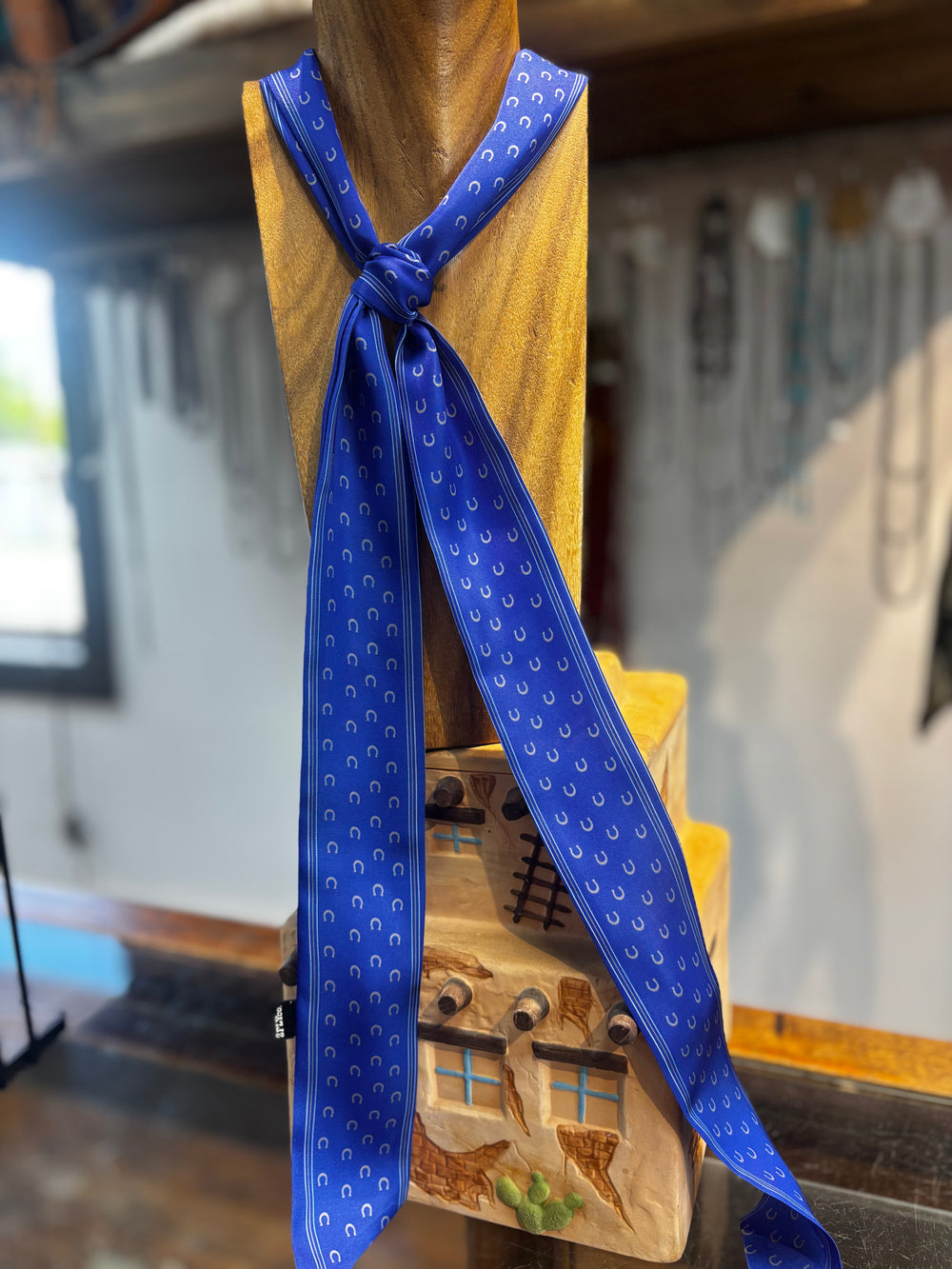 Blue Lucky You Pinstripe Twilly