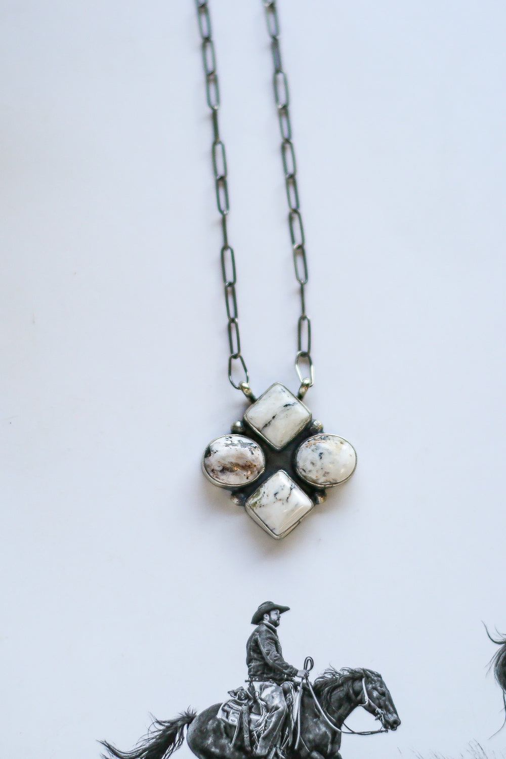 Bluff White Buffalo Paperclip Necklace 1.0