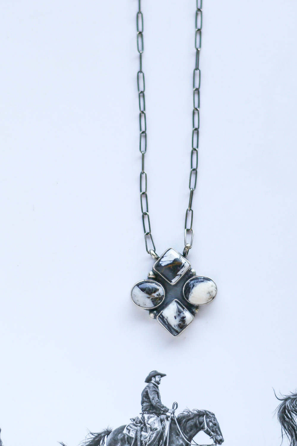 Bluff White Buffalo Paperclip Necklace 2.0