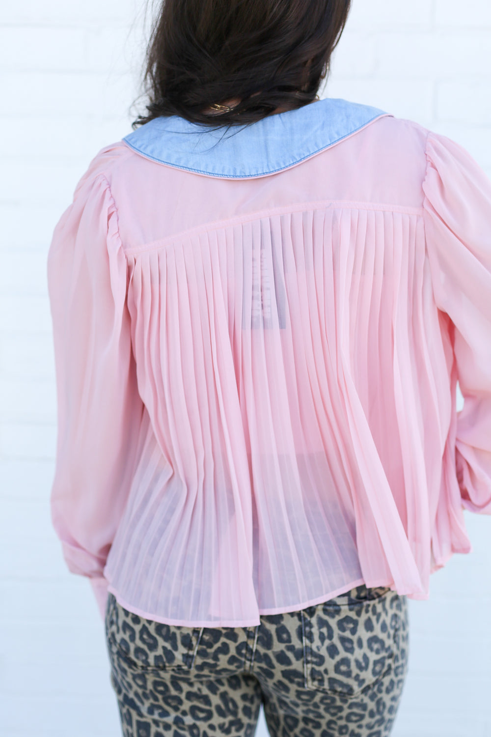 Blush Desert Bloom Long Sleeve Blouse