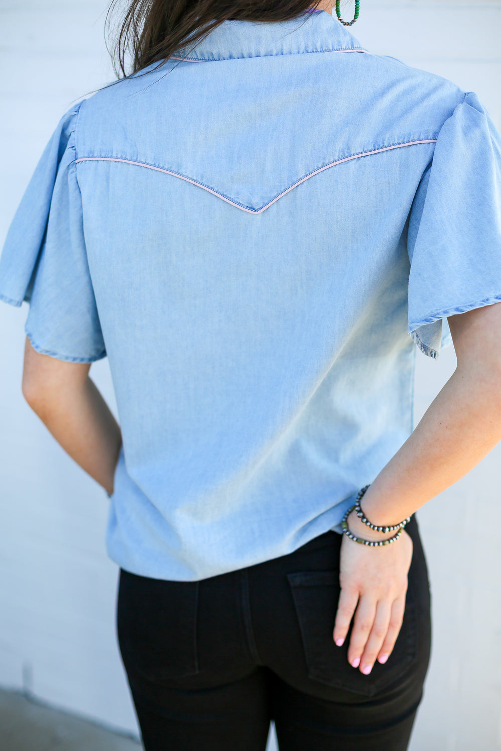 Blushin Denim Blouse