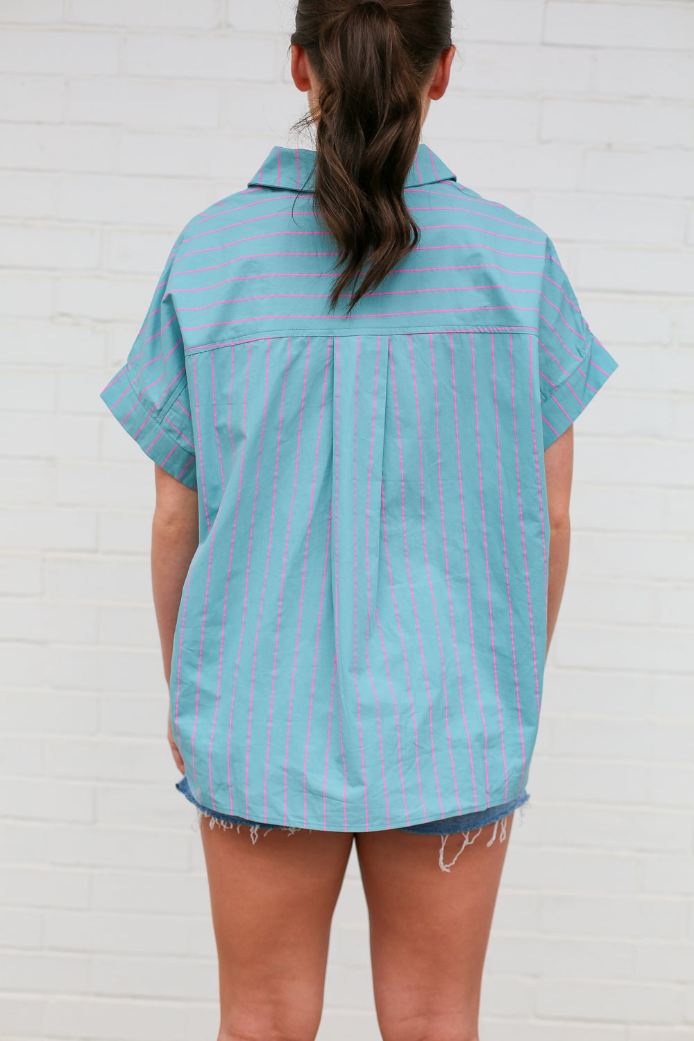 Brits Mint Oversized Button Down