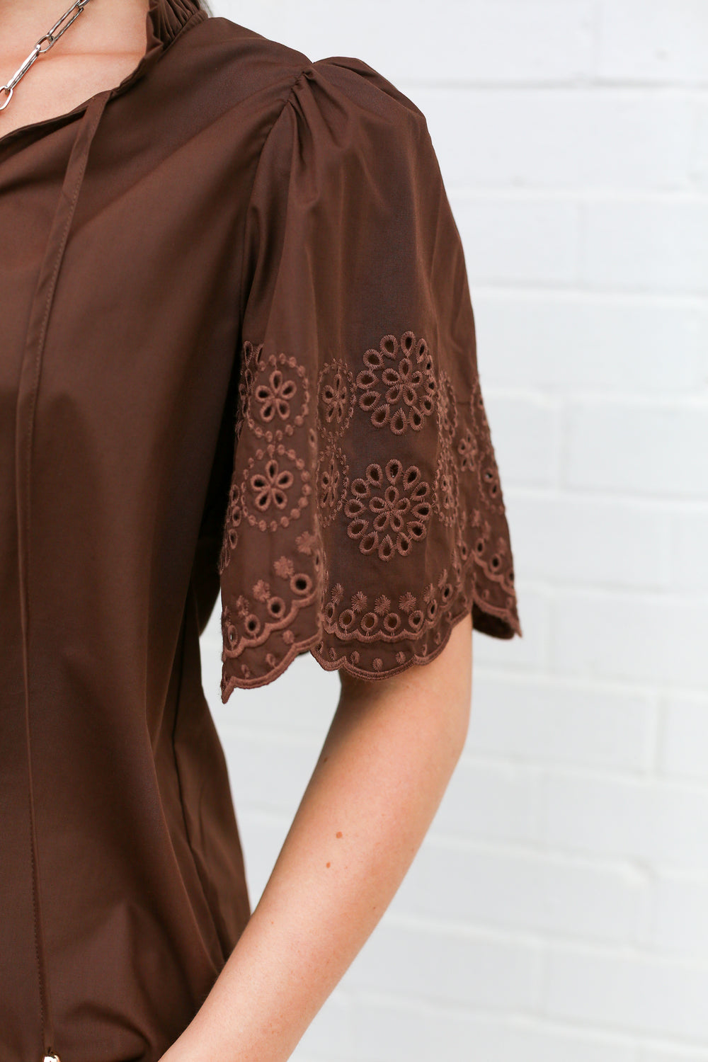 Brown Prairie Rose Blouse
