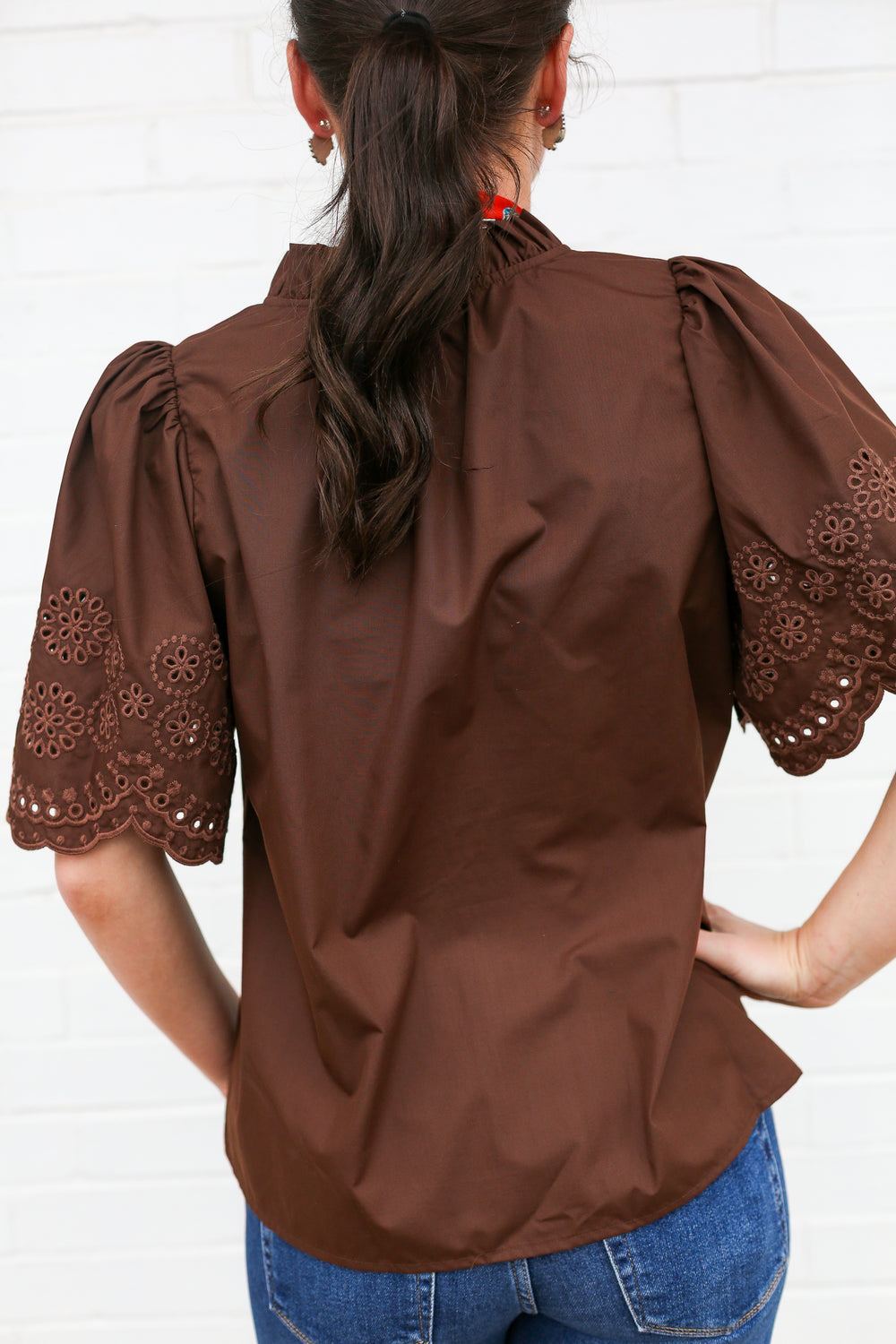 Brown Prairie Rose Blouse