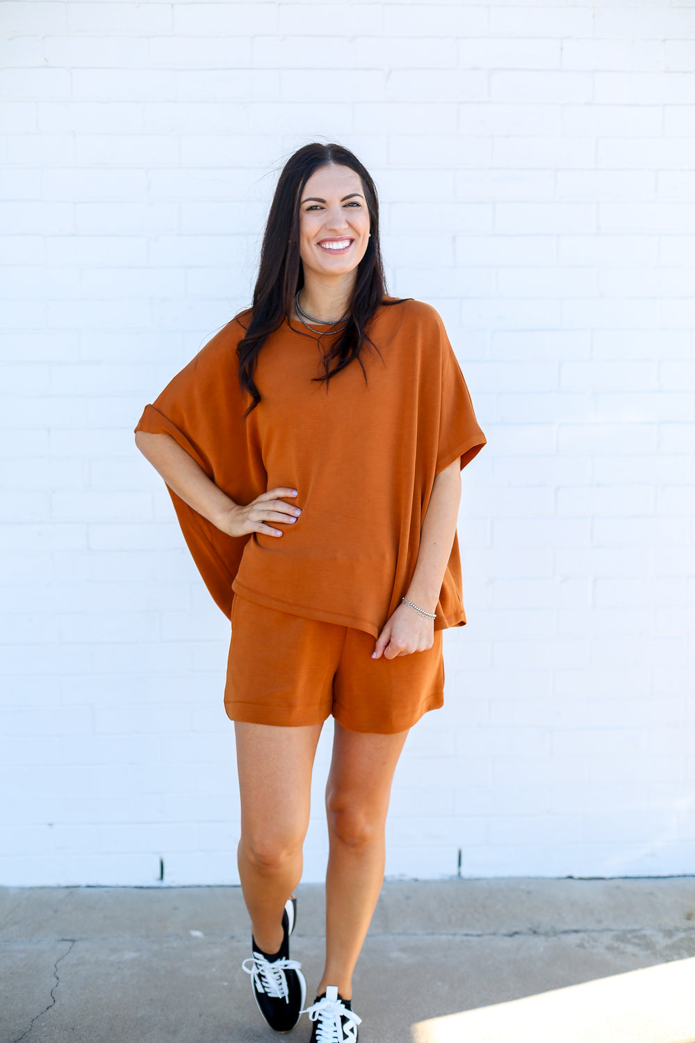 Burnt Amber Caxton Boatneck Top