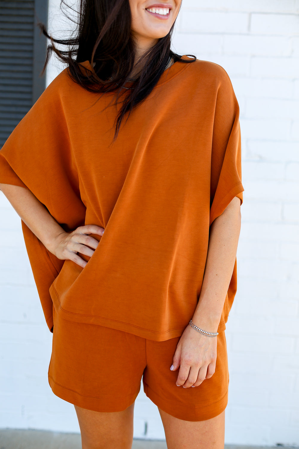 Burnt Amber Caxton Boatneck Top