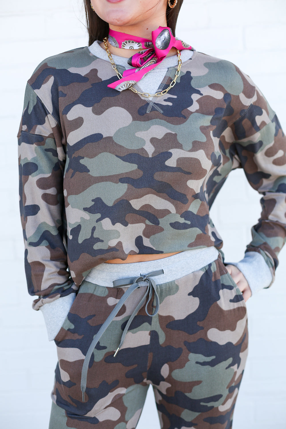Buttery Soft Camo Print Pullover