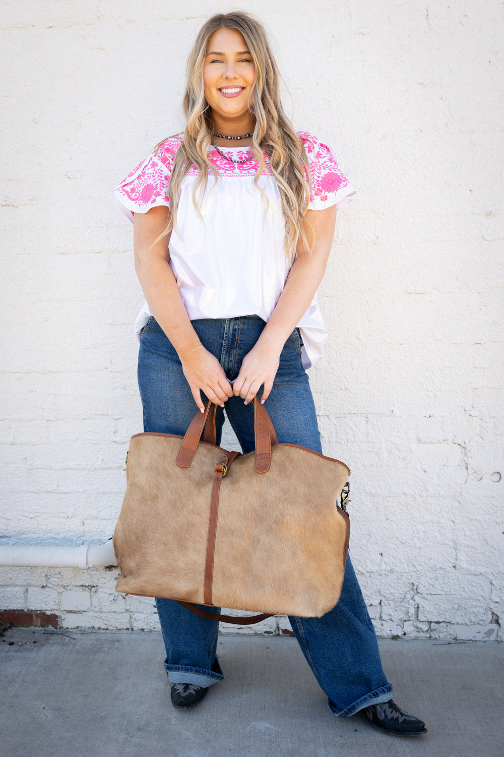 Classic Golden Caramel Weekend Tote