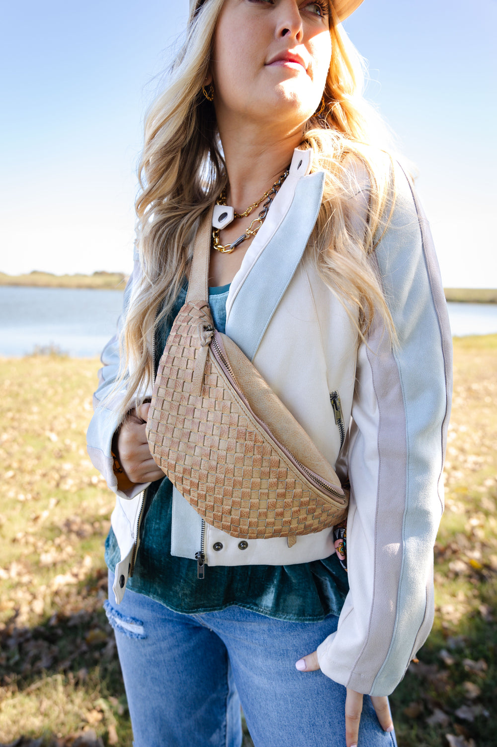 Color Block Moto Jacket