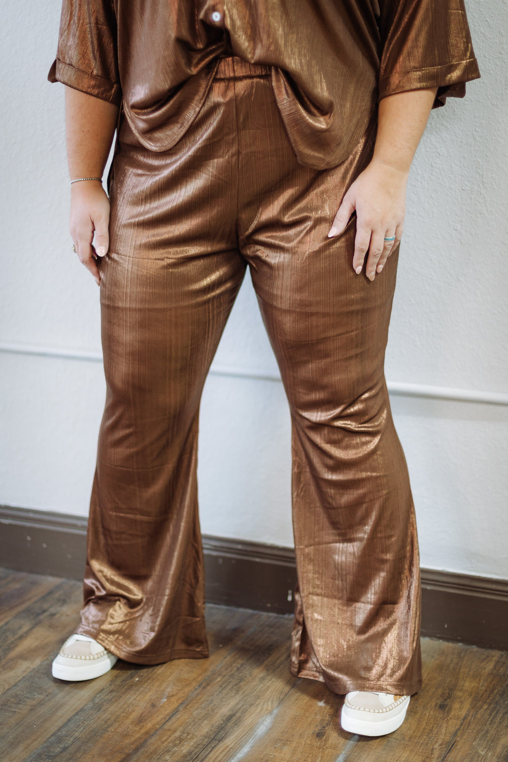 Copper Shine Elastic Pants