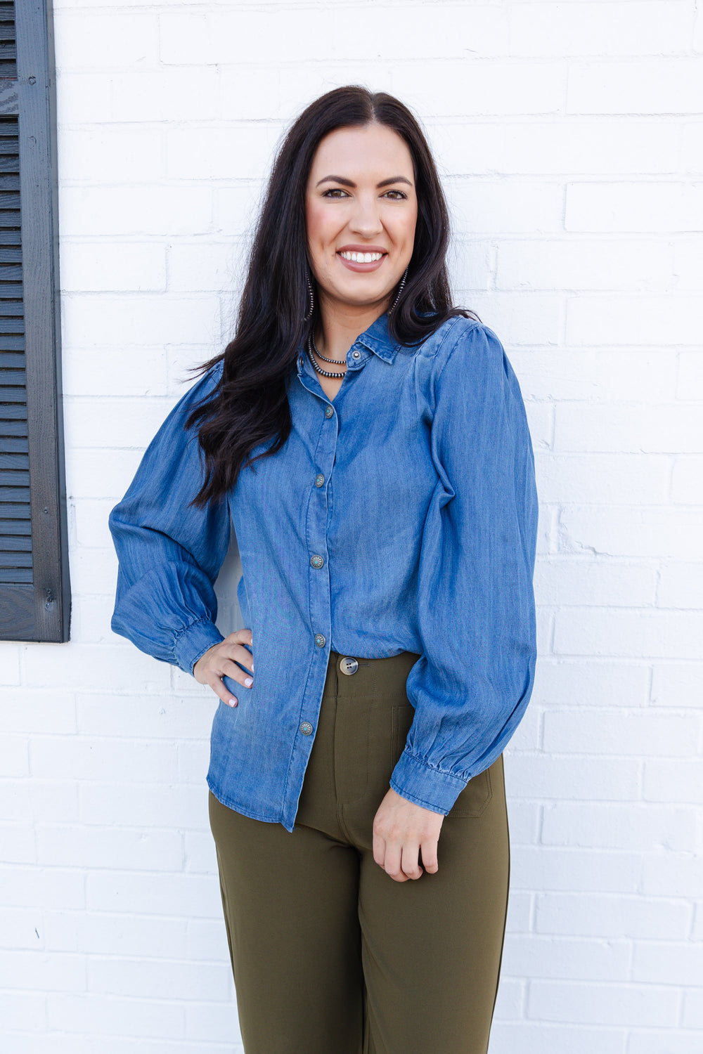 Cowboy Blues Oversized Buttondown