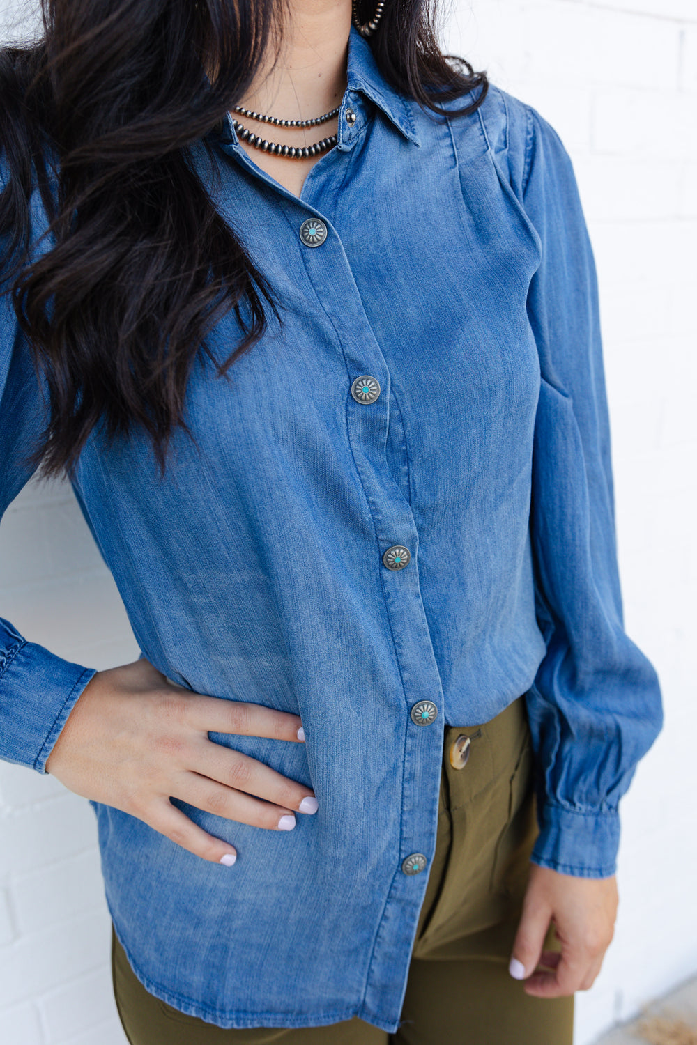 Cowboy Blues Oversized Buttondown