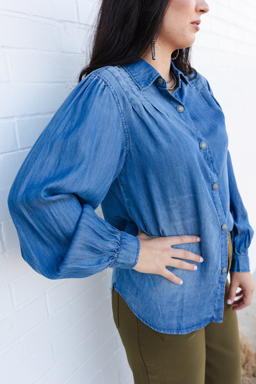 Cowboy Blues Oversized Buttondown