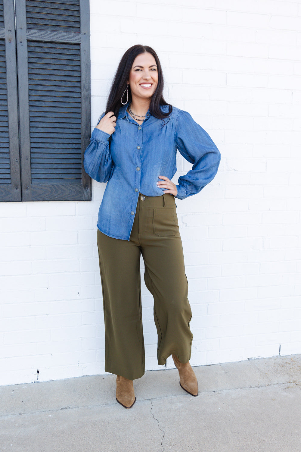 Cowboy Blues Oversized Buttondown