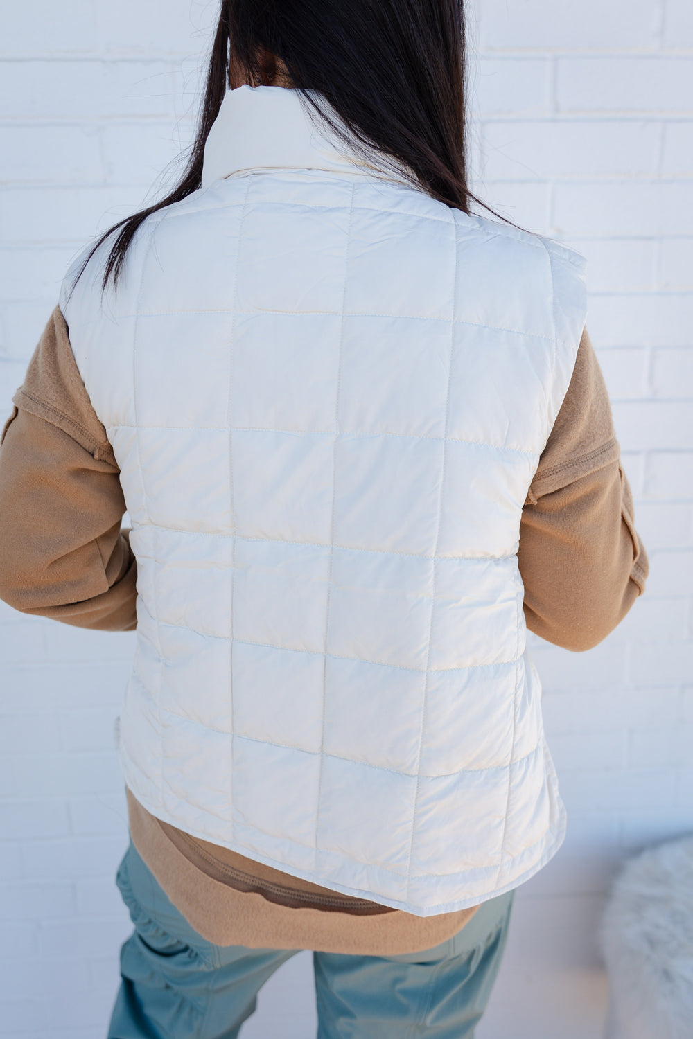 Cream Puffer Vest