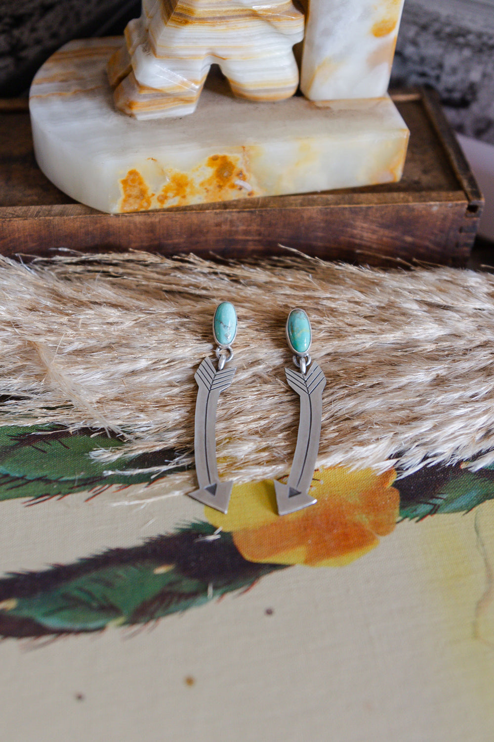 Curved Arrow Post Earring