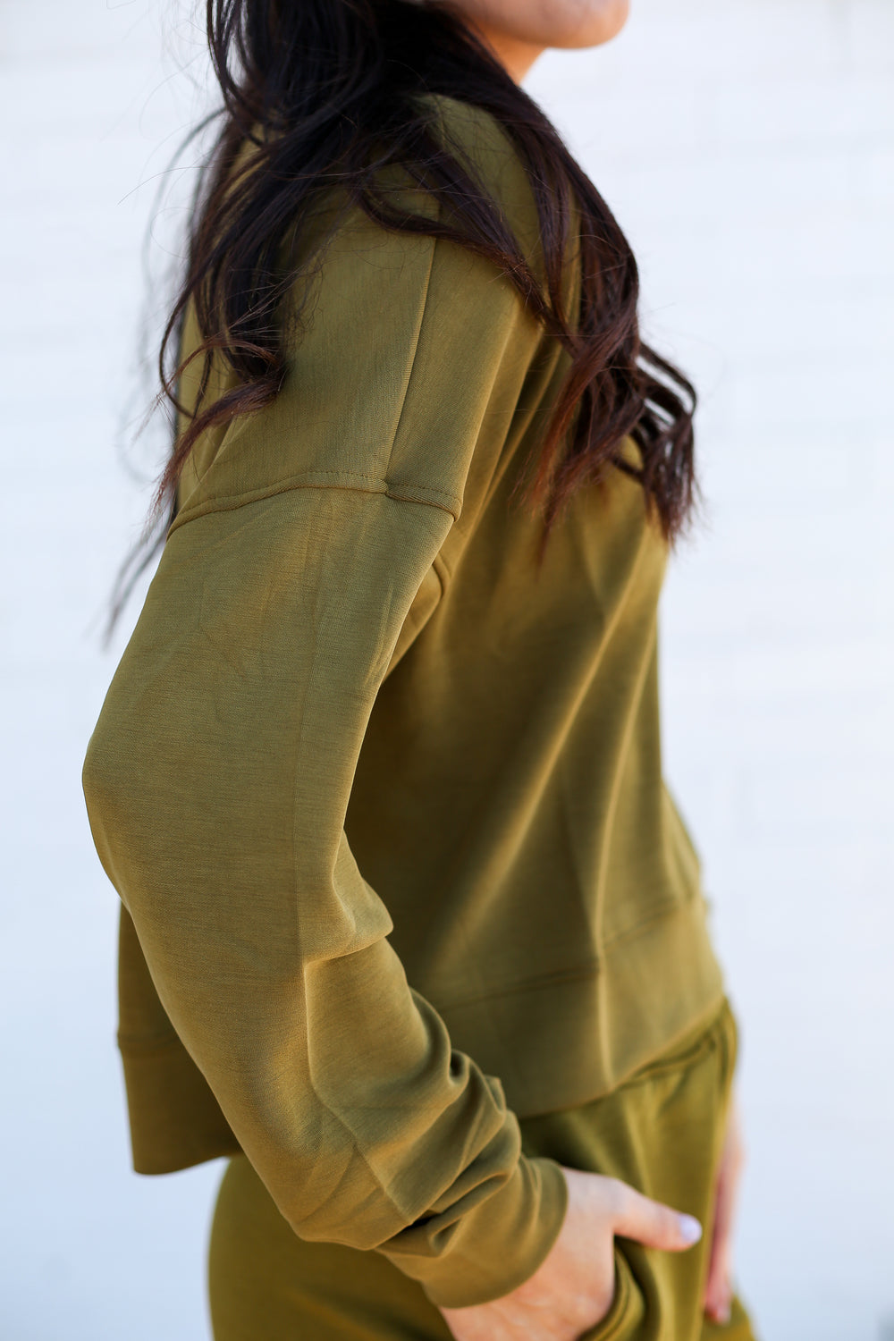 Camo Green Caxton Dropped Shoulder Sweatshirt