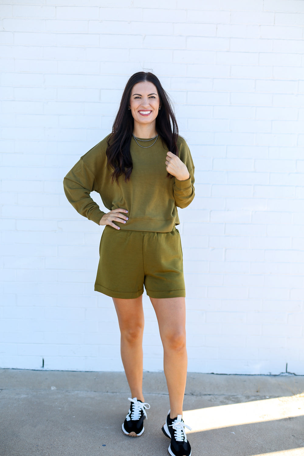 Camo Green Caxton Dropped Shoulder Sweatshirt