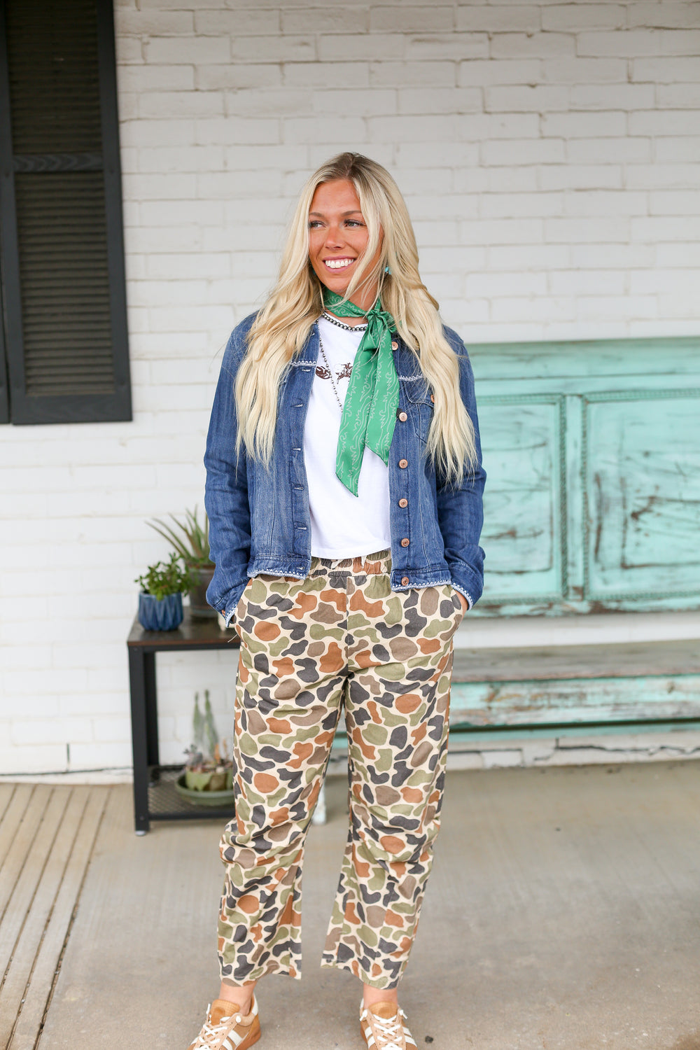 Camo Printed Barrel Pants