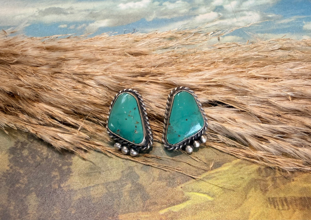 Carico Lake Dotted Triangle Studs